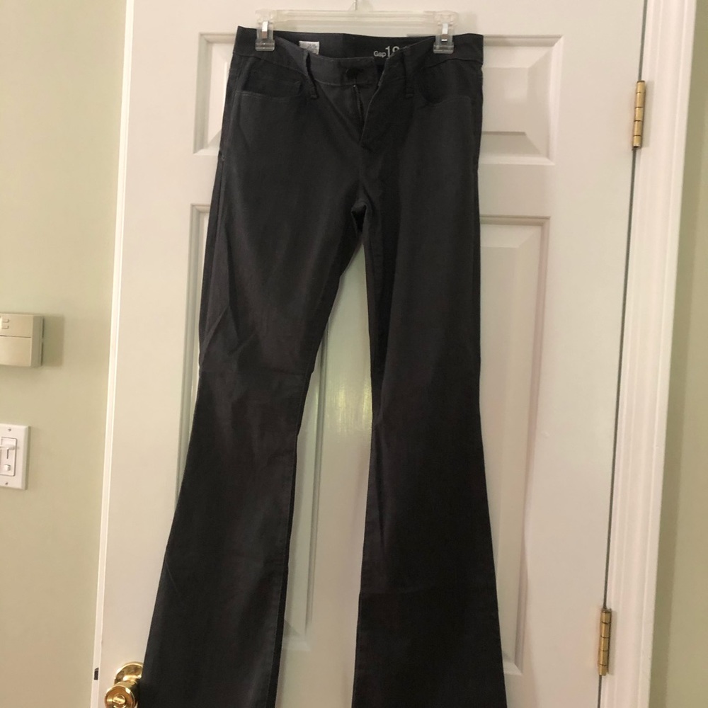 Gray flare leg pants